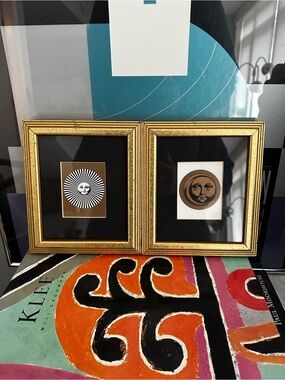 Vintage Piero Fornasetti Soli e Lune Serigraph Framed Prints